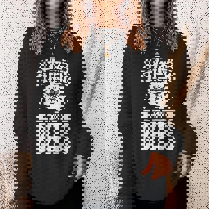 養蜂 養蜂服 メンズ 蜂を考える 長袖tシャツ スウェットシャツ 彼女への贈り物