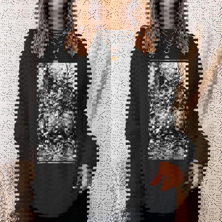 騎士と死と悪魔 アルブレヒト・デューラー1513 長袖tシャツ スウェットシャツ 彼女への贈り物