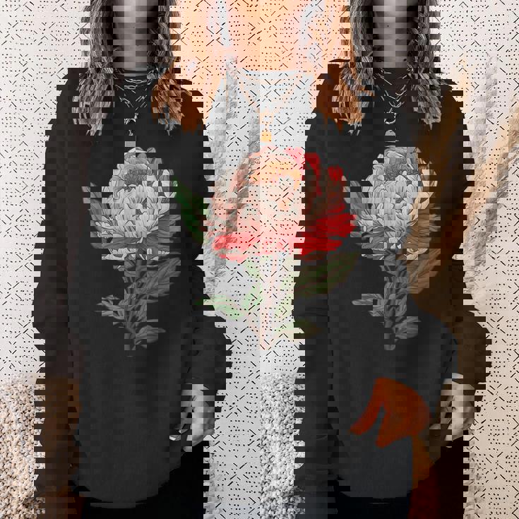 魅惑的な牡丹ブーケ スウェットシャツ 彼女への贈り物