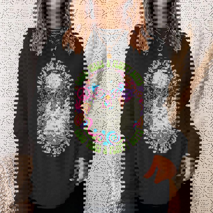 鶏好き ふわふわ お尻 バイブ 動物 ユーモア スウェットシャツ 彼女への贈り物