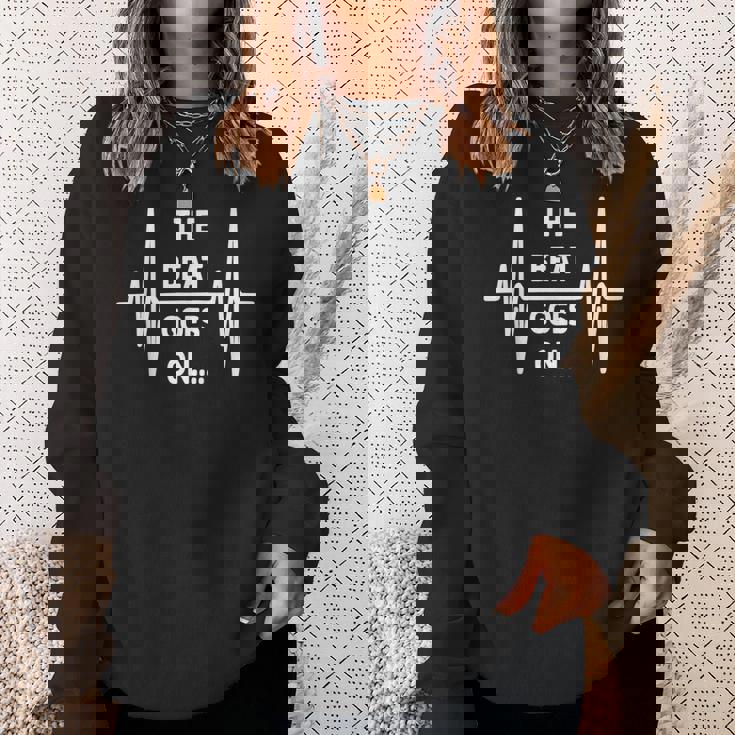 鼓動は続く 心電図のようなリズムとモチベーション スウェットシャツ 彼女への贈り物