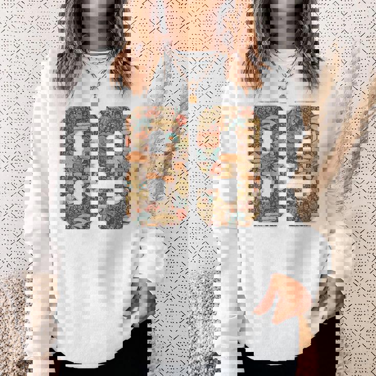 89 ナンバー コテージコア マッシュルーム レトロ フラワー裏側に スウェットシャツ 彼女への贈り物