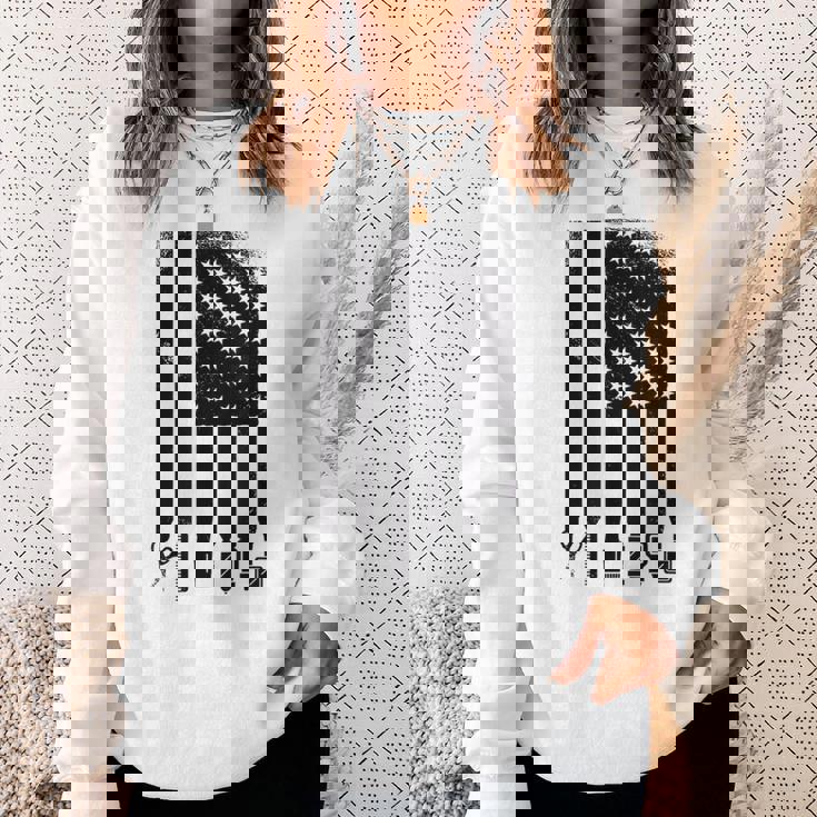 Awesome Barber Usa フラッグ 星 クール コーム ハサミ スウェットシャツ 彼女への贈り物