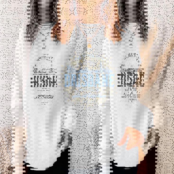 Brisbane Australia オーストラリアレトロスタイルヴィンテージブリスベン スウェットシャツ 彼女への贈り物