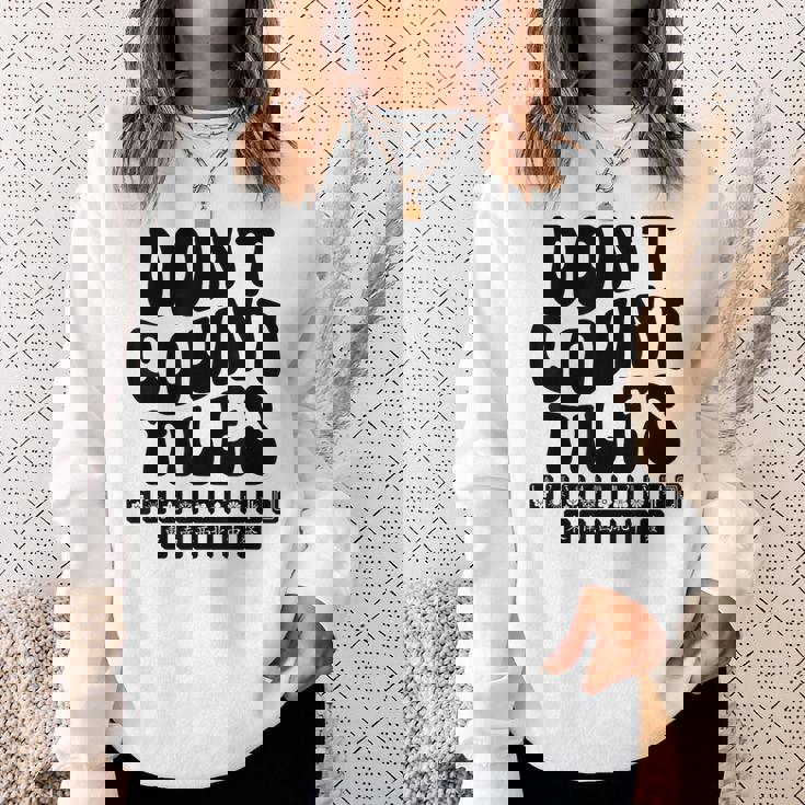 Don't Count Tiles タイルゲーム 麻雀選手 フォールド引退 スウェットシャツ 彼女への贈り物