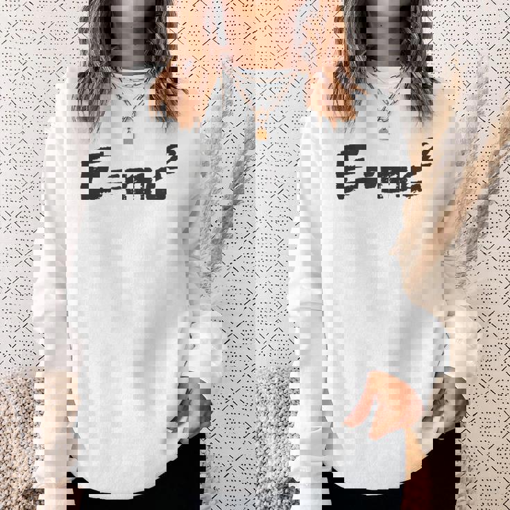 E Mc2 面白い 物理学 サイエンス シャツ エネルギー 質量光 速度 スウェットシャツ 彼女への贈り物