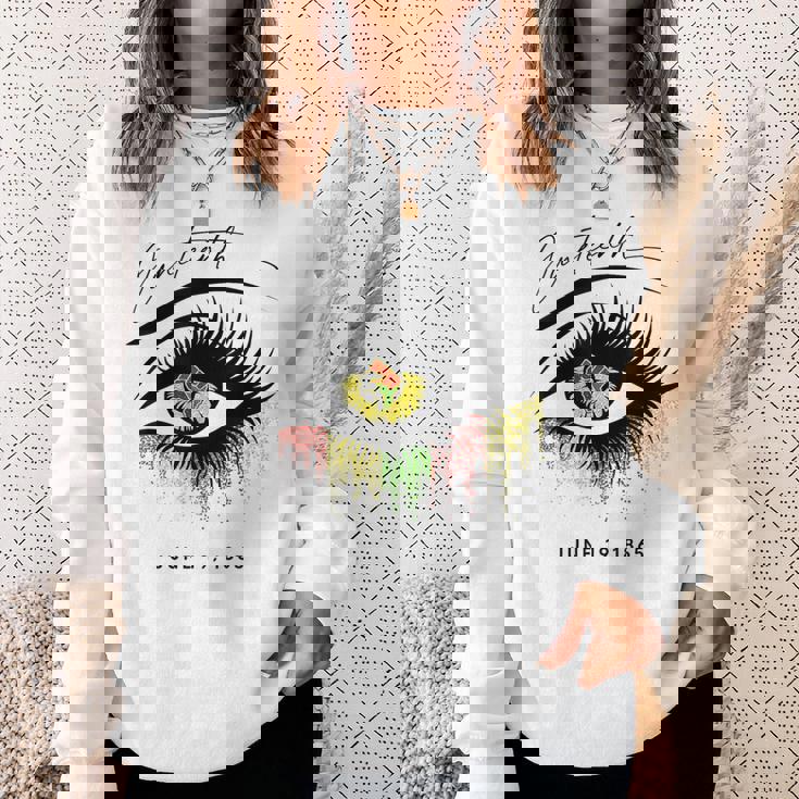 Junenth まつげ アフリカの目 美しい スウェットシャツ 彼女への贈り物