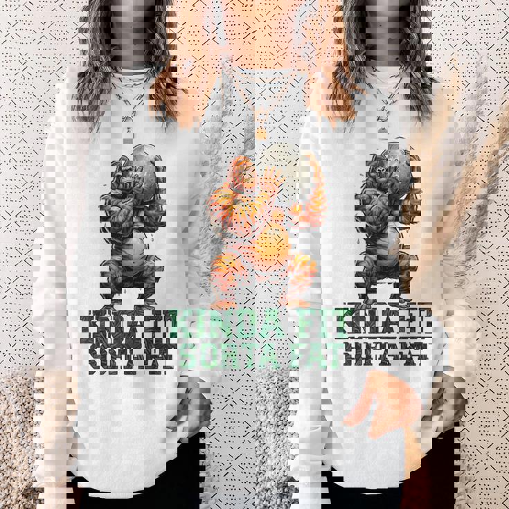 Kinda Fitorta Fat Gorilla ヘビーウェイトリフティング 面白いジム スウェットシャツ 彼女への贈り物