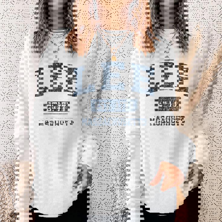 Lee Massachusetts Ma ビンテージスポーツデザイン ネイビー 長袖tシャツ スウェットシャツ 彼女への贈り物