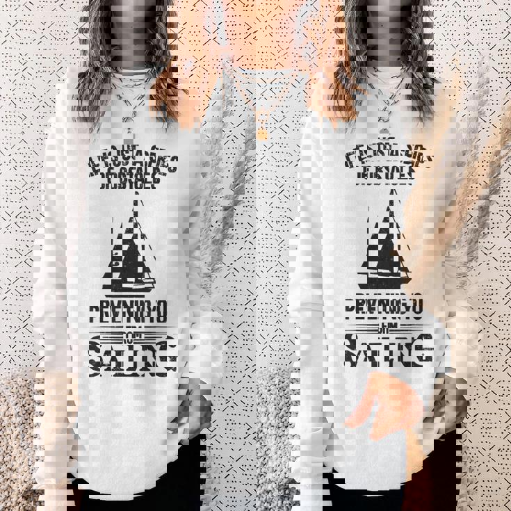 Life Is Just Aeries Obstacles セーリング ヨット スウェットシャツ 彼女への贈り物