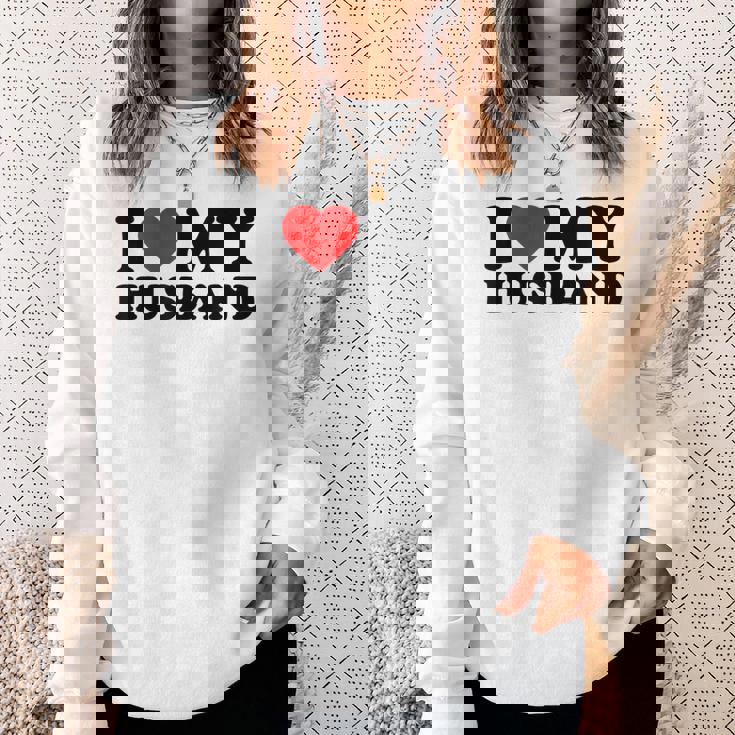 I Love My Husband I Heart My Husbandalentines Day スウェットシャツ 彼女への贈り物