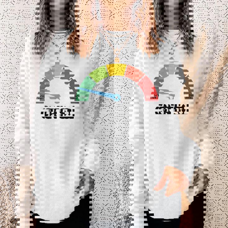 Low Cotisol Maxxing おもしろミーム ソーシャルメディア 自己改善 スウェットシャツ 彼女への贈り物