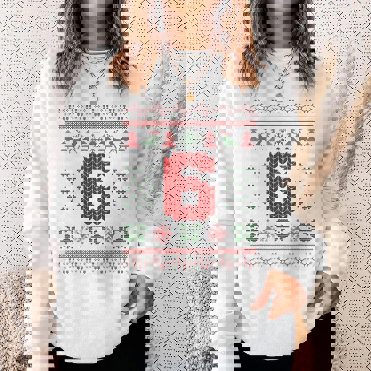 Number 6 Santa Ugly Christmas Sweatshirt Gifts for Her