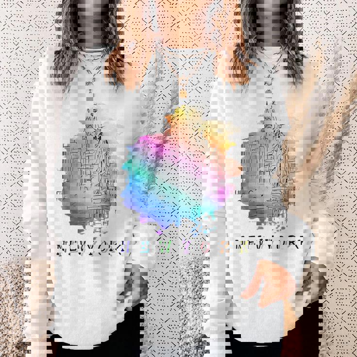 Nyc ニューヨークシティスカイライン 自由の女神 スウェットシャツ 彼女への贈り物