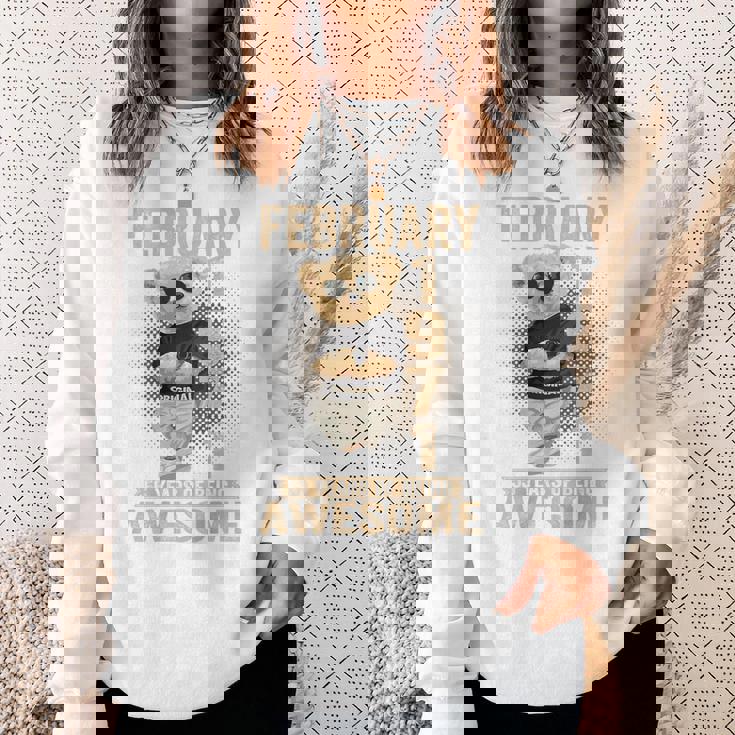 On Back 1971年2月 55歳の誕生日 55歳 テディベア スウェットシャツ 彼女への贈り物