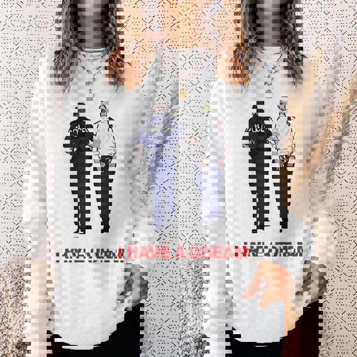 On Back I Have A Dream Trump Police 格言 男性 スウェットシャツ 彼女への贈り物