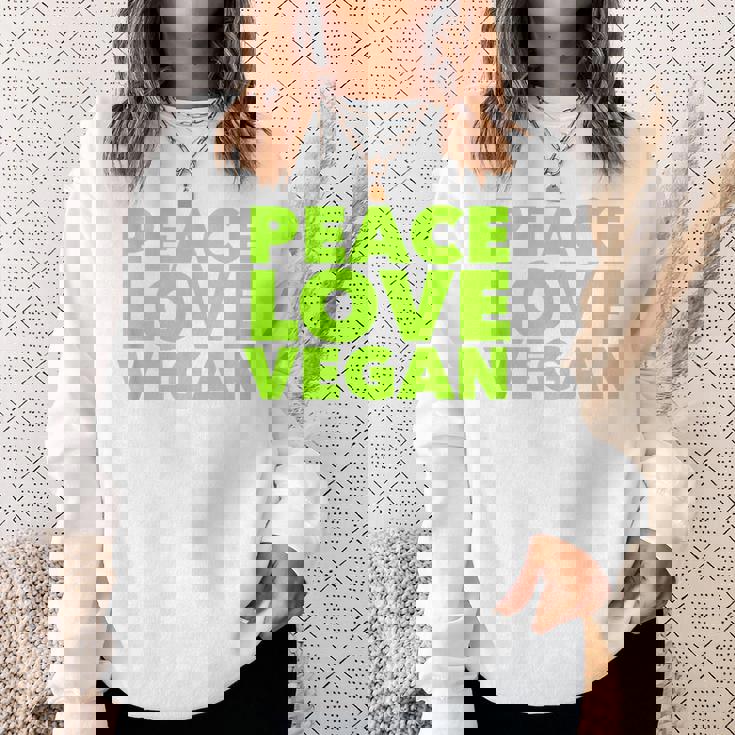 Peace Loveegan クール ベジタリアンとビーガン スウェットシャツ 彼女への贈り物