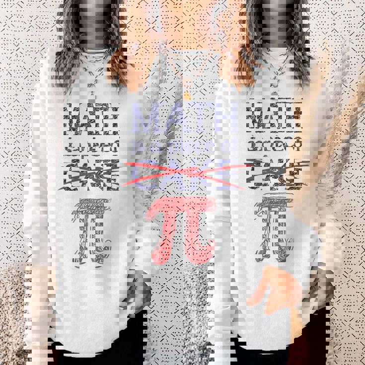 Pi Day Math Is A Piece Of Cake ファニーtシャツ 314用 スウェットシャツ 彼女への贈り物