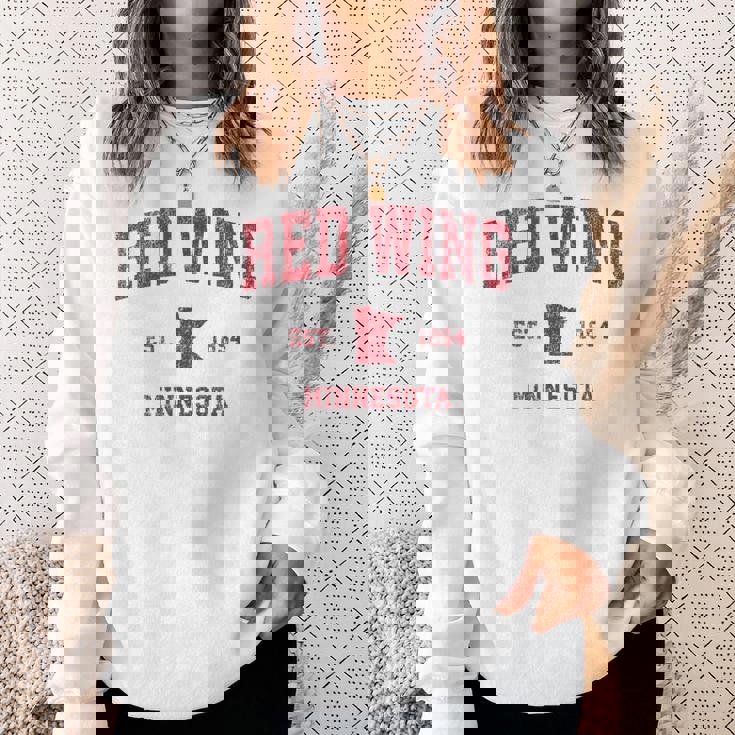 Red Wing ミネソタ Mn ビンテージ スポーツデザイン レッドプリント スウェットシャツ 彼女への贈り物