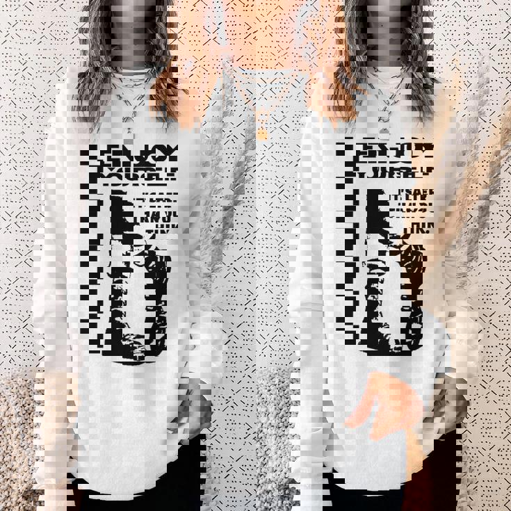 Skakaka Enjoy Yourself Its Later Than You Think 長袖tシャツ スウェットシャツ 彼女への贈り物