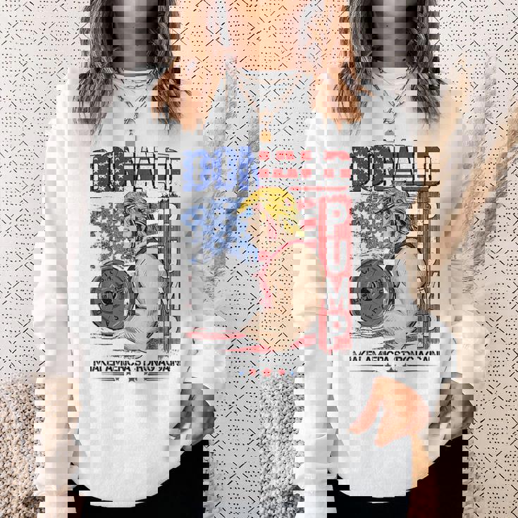 Trump Donald Pump Make Americatrong Again スウェットシャツ 彼女への贈り物