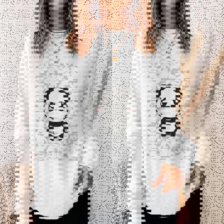 やさしく目立つパンダ ほっこり癒しのパンダイラスト スウェットシャツ 彼女への贈り物