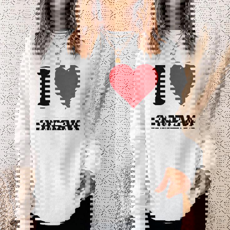 アイハート 金沢 日本大好き 日本土産 スウェットシャツ 彼女への贈り物