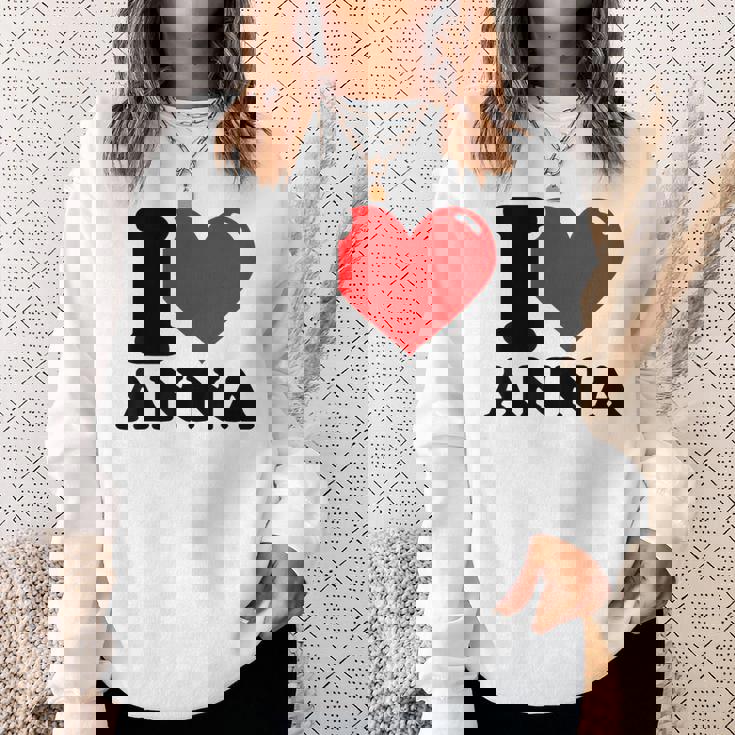 アイ・ラブ・アンナ スウェットシャツ 彼女への贈り物