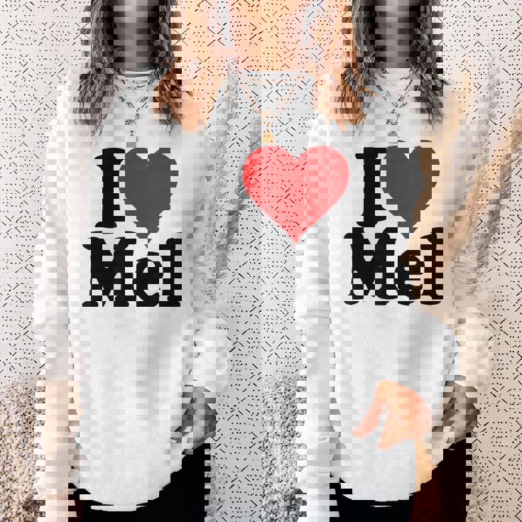 アイ・ラブ・ハート・メル・メルビン・メラニー・メリンダ・メリッサ・メロディ スウェットシャツ 彼女への贈り物