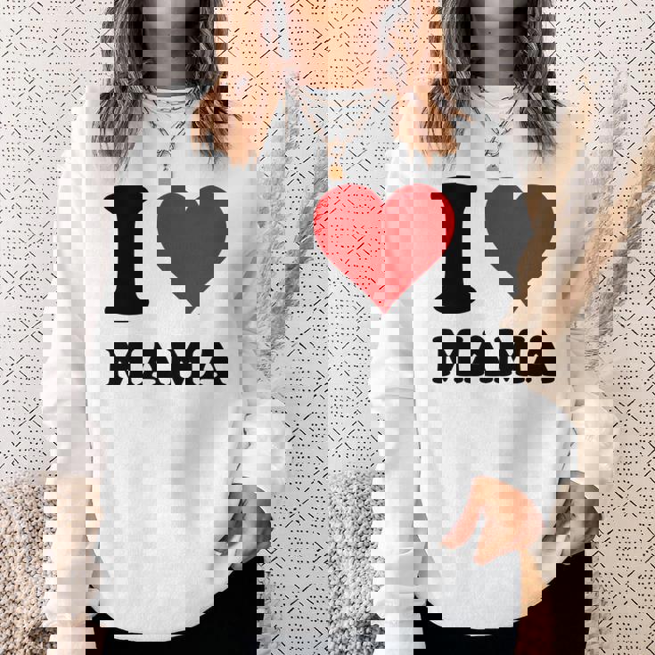 アイ・ラヴ・ママ 長袖tシャツ スウェットシャツ 彼女への贈り物