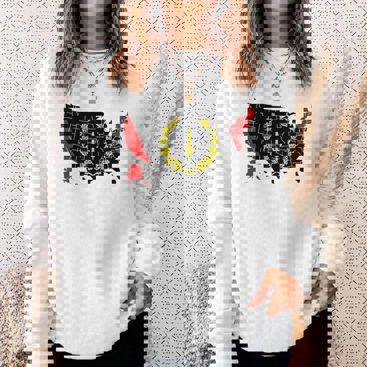 アメリカアフリカ ヘリテージフラッグ アメリカンブラック ヘリテージフラッグ スウェットシャツ 彼女への贈り物