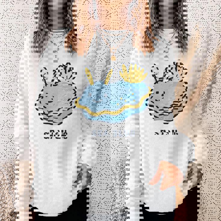 ウミウシ 海牛ealug イラスト ゆるい 簡単 おもしろ かわいい 動物 人気 海洋生物 スウェットシャツ 彼女への贈り物