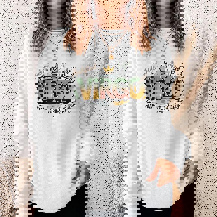 カラフルな乙女座の星座デザイン スウェットシャツ 彼女への贈り物