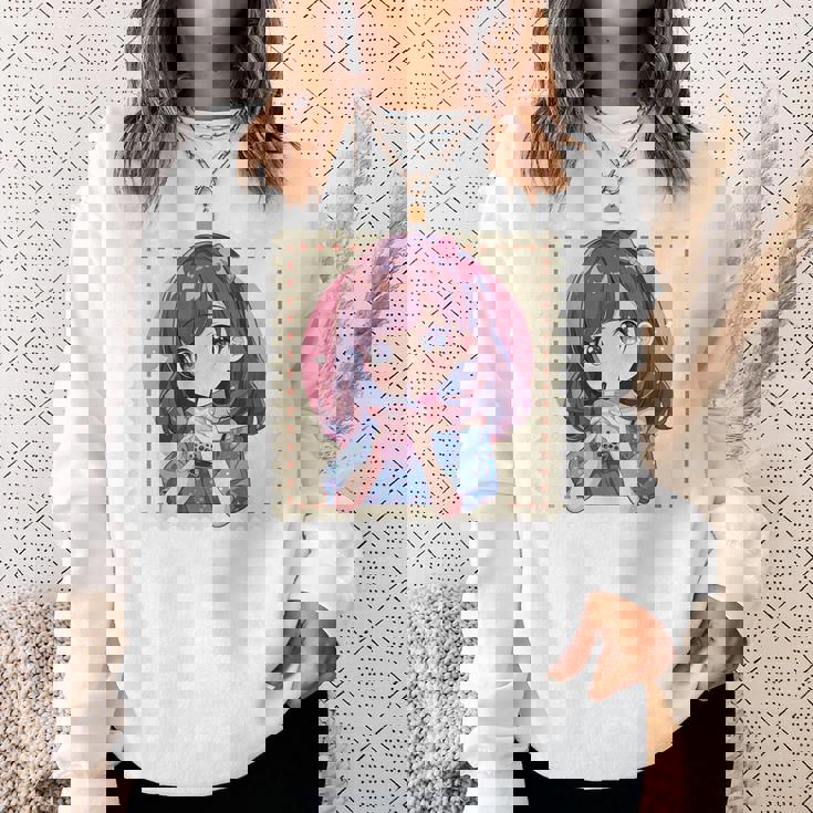 カワイイアニメ ちびガール バブルティー ボバミルク オタク スウェットシャツ 彼女への贈り物