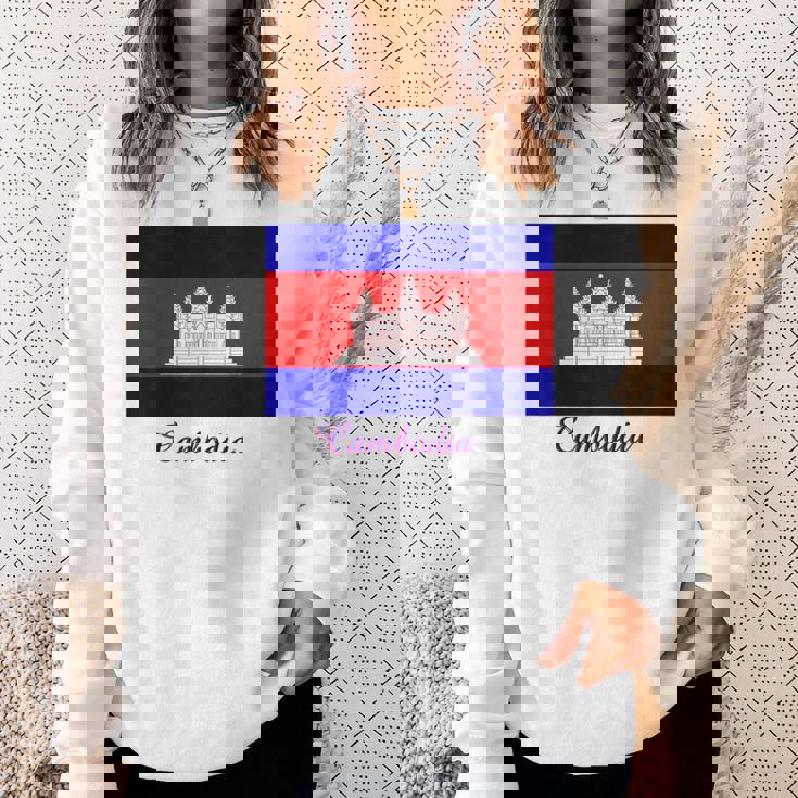 カンボジア カンボジア国旗 お土産 スウェットシャツ 彼女への贈り物