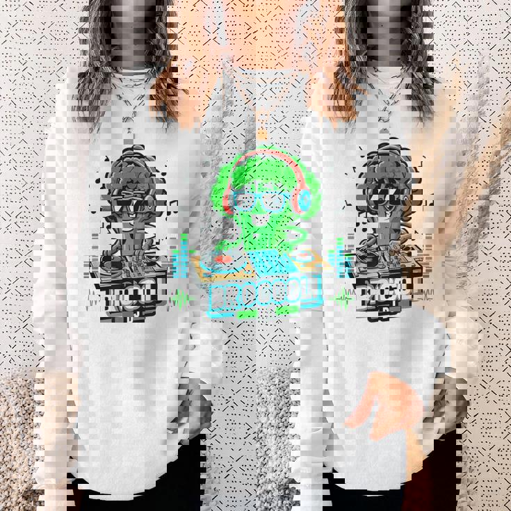 クールなブロッコリーdjミュージックパーティーバイブ面白いデザイン。 スウェットシャツ 彼女への贈り物