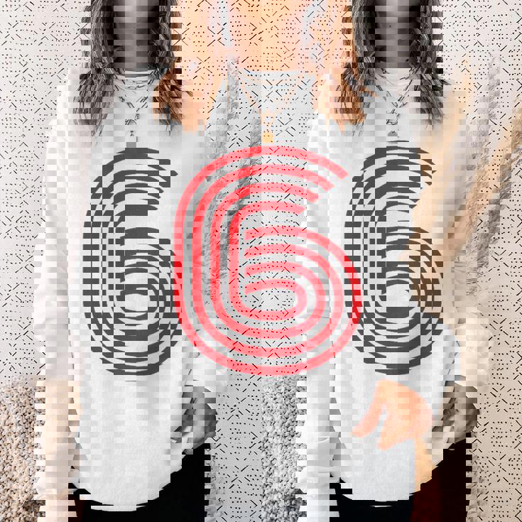 クールなレトロなレタリングジャージ、背番号6 6Eis スウェットシャツ 彼女への贈り物