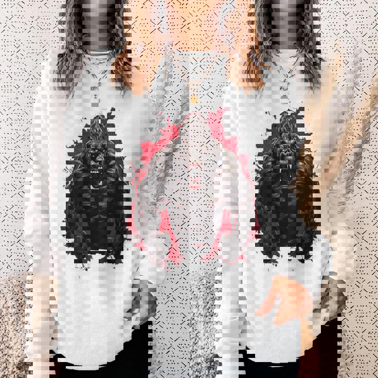 ゴリラ・ボディビル・ワークアウト バックプリント・ジム スウェットシャツ 彼女への贈り物