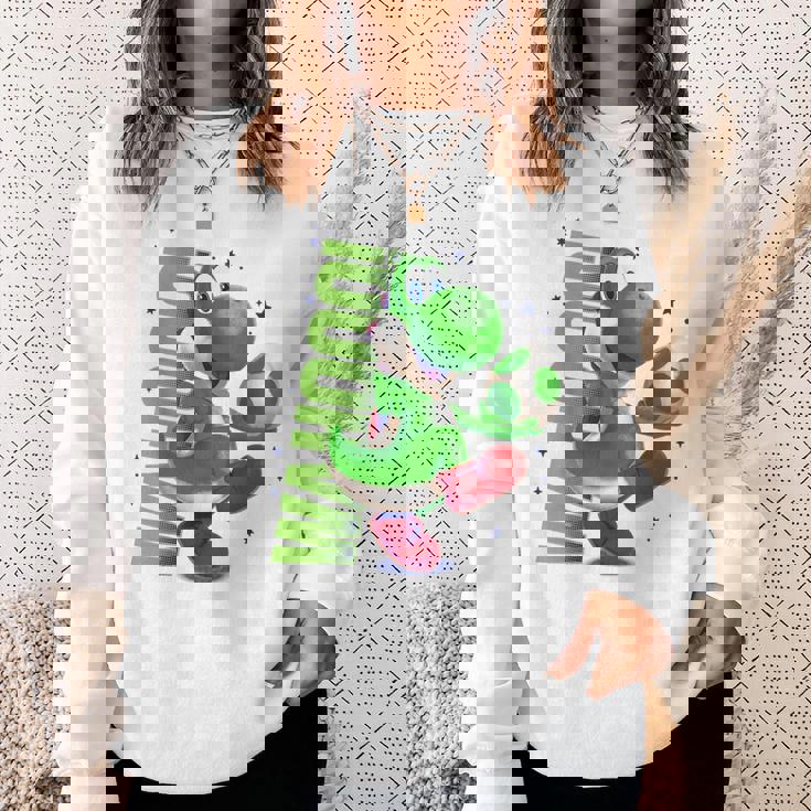 ザ・スーパーマリオギャラクシー・ムービー Action Yoshi スウェットシャツ 彼女への贈り物