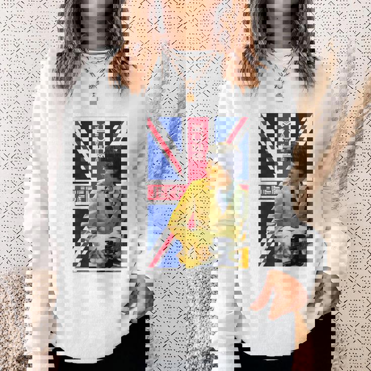 ジェフベック_002_Back Printed スウェットシャツ 彼女への贈り物