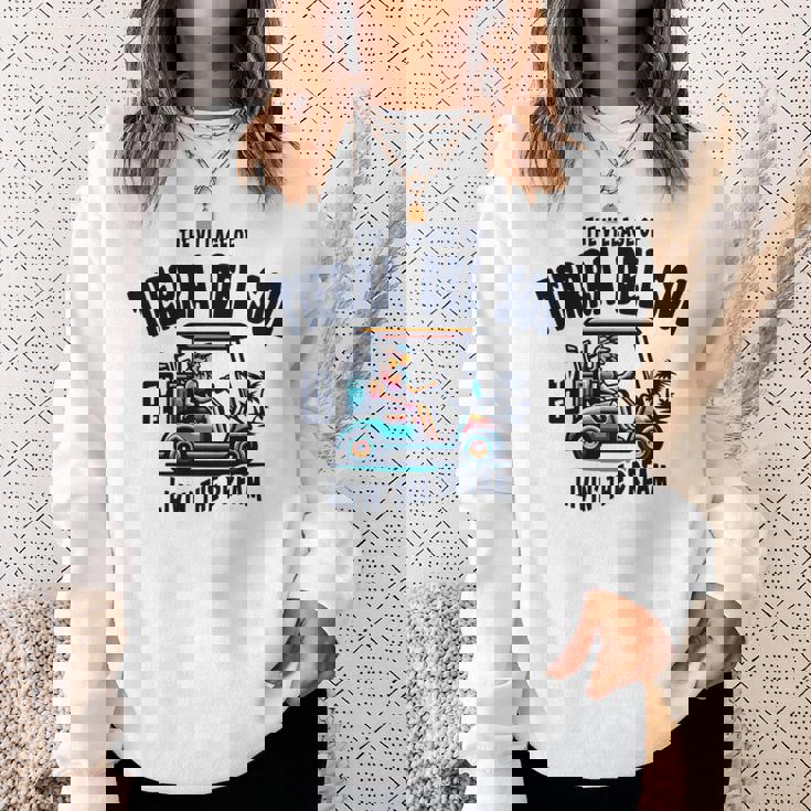 ティエラ・デル・ソルの村ゴルフカートデザイン。 長袖tシャツ スウェットシャツ 彼女への贈り物