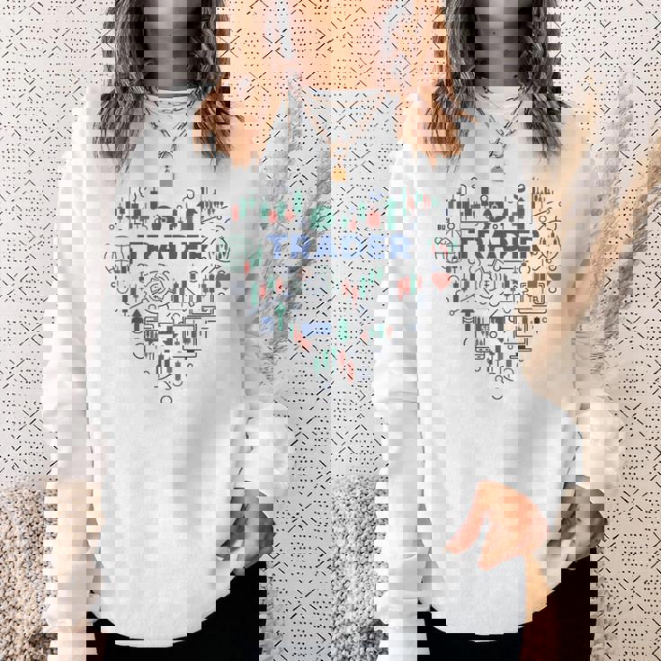 トレーダーハート I Love Cryptocurrencyトレーディング 暗号トレーダー スウェットシャツ 彼女への贈り物