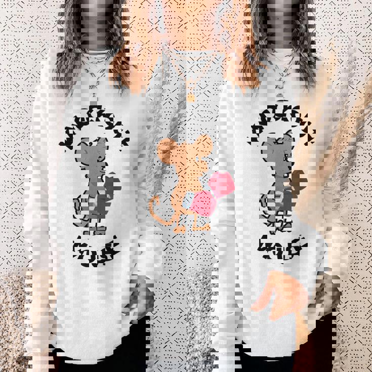 ノックアウトマウス 面白い科学、微生物学、面白い遺伝学 スウェットシャツ 彼女への贈り物