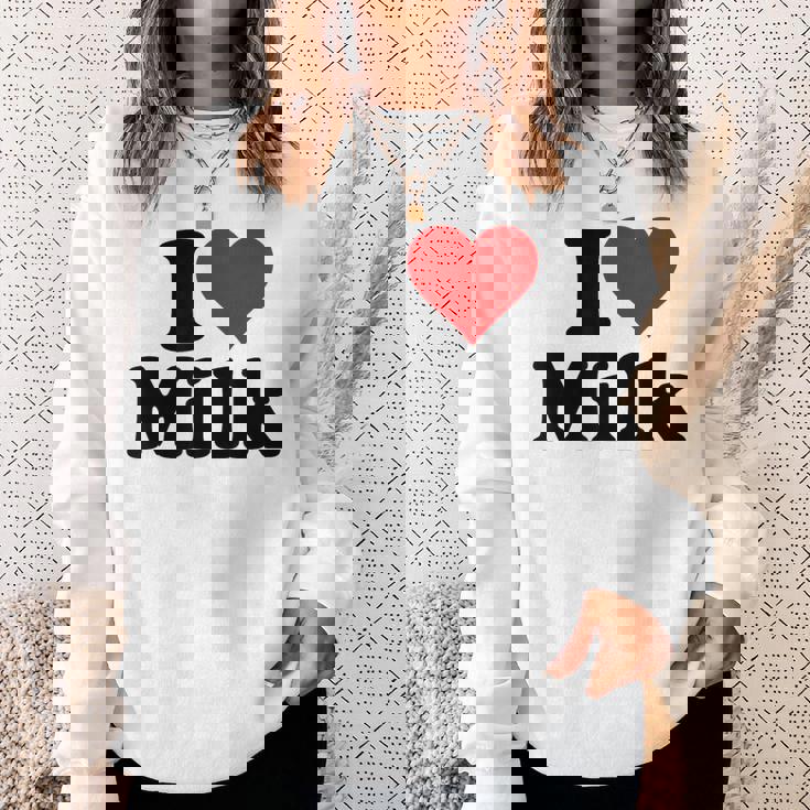 ハートミルクが大好き スウェットシャツ 彼女への贈り物