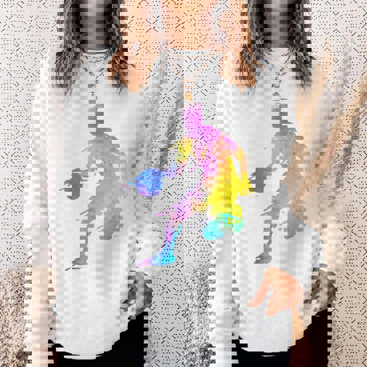 バスケットボール カラフル スプラッター ティーン ガールズ バスケットボール コーチ スウェットシャツ 彼女への贈り物