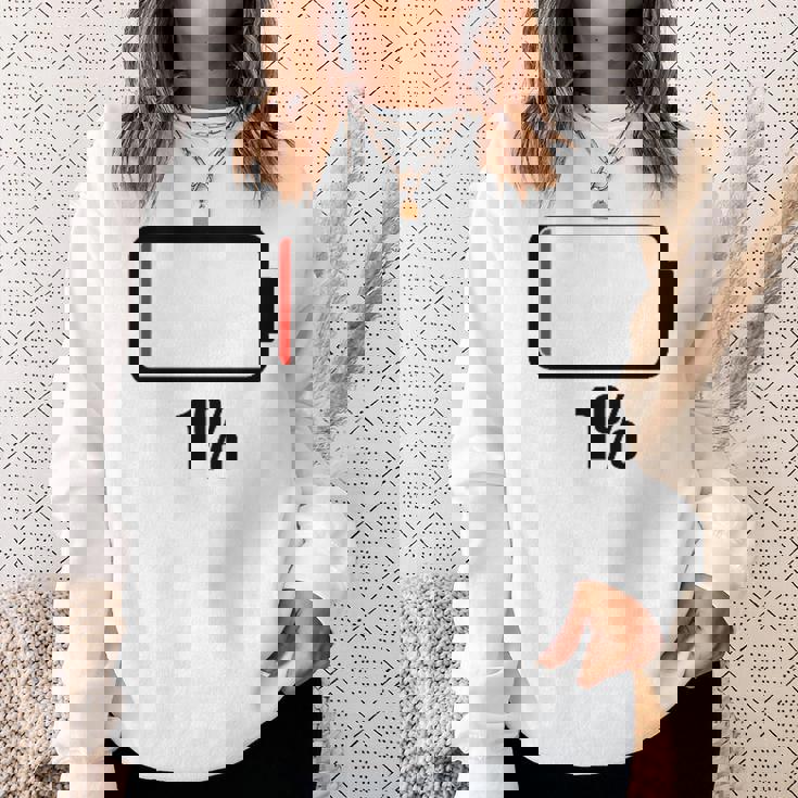 バッテリー1シャツ残り1バッテリーデッドシャツのバッテリー残量が少なくなりました。 スウェットシャツ 彼女への贈り物