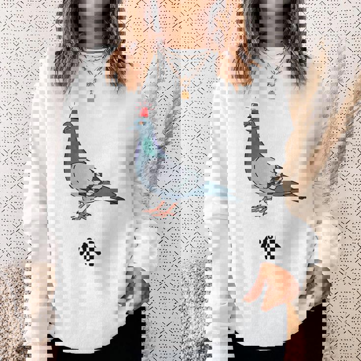 パト 鳩 ギャグ ジョーク 動物好き ダジャレ パトカー 警察 駄洒落 お笑い おもしろ ネタ スウェットシャツ 彼女への贈り物