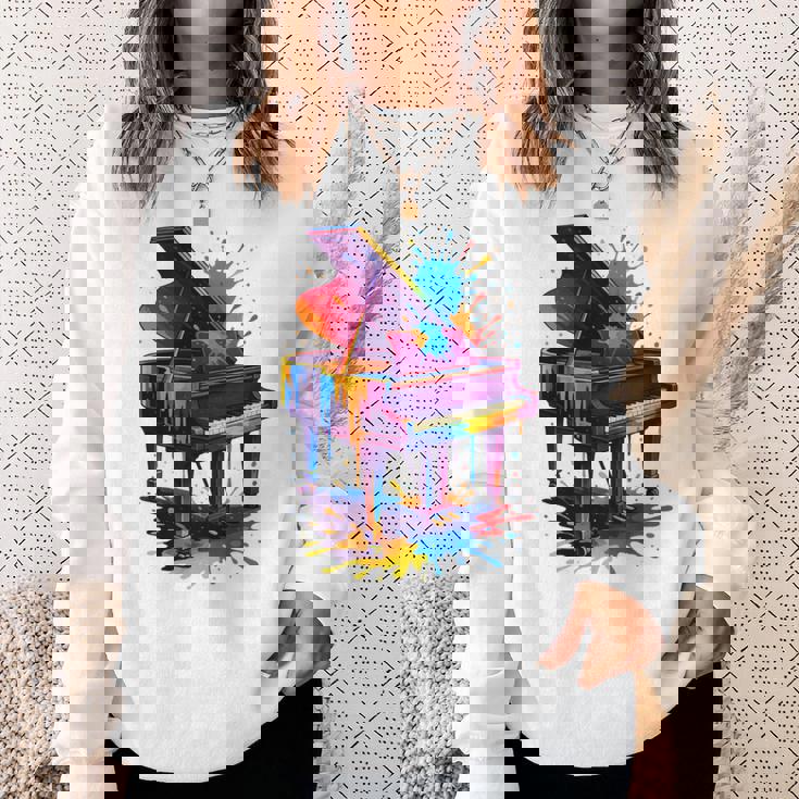 ピアノ ティー 楽器 ピアノ 長袖tシャツ スウェットシャツ 彼女への贈り物