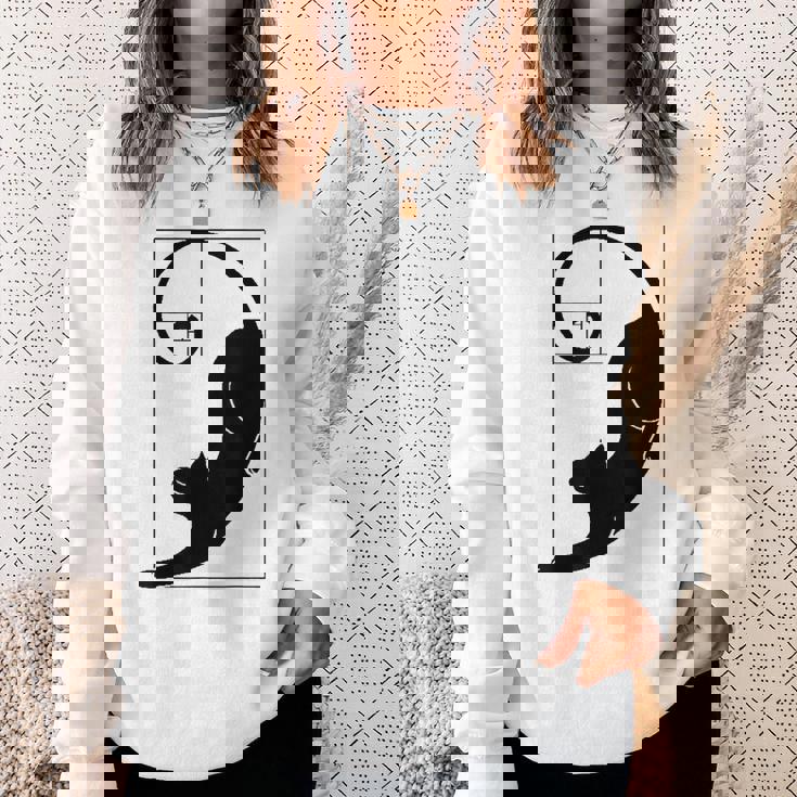 フィボナッチキャット 黄金比プリント スウェットシャツ 彼女への贈り物