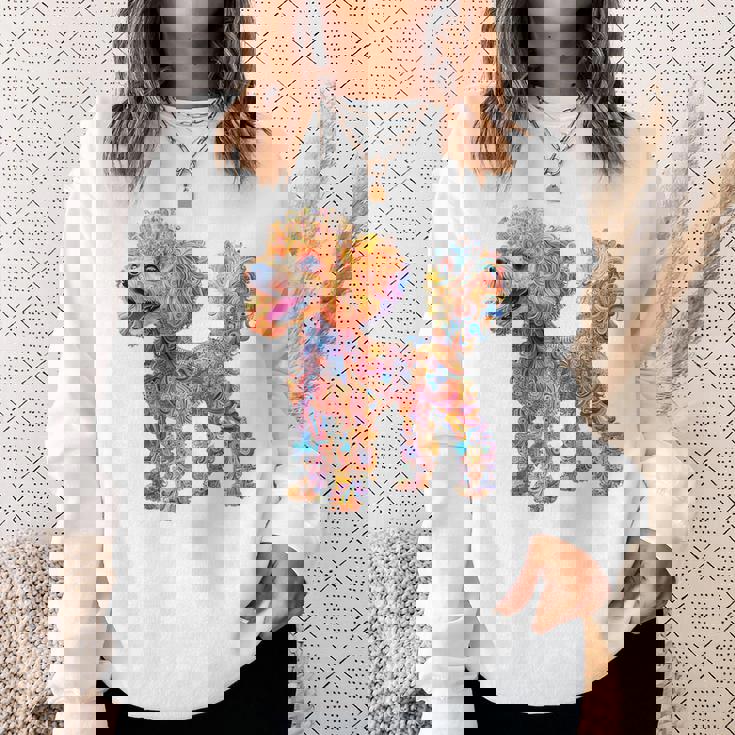 プードル 犬 モチーフ ペット イラスト プードル スウェットシャツ 彼女への贈り物